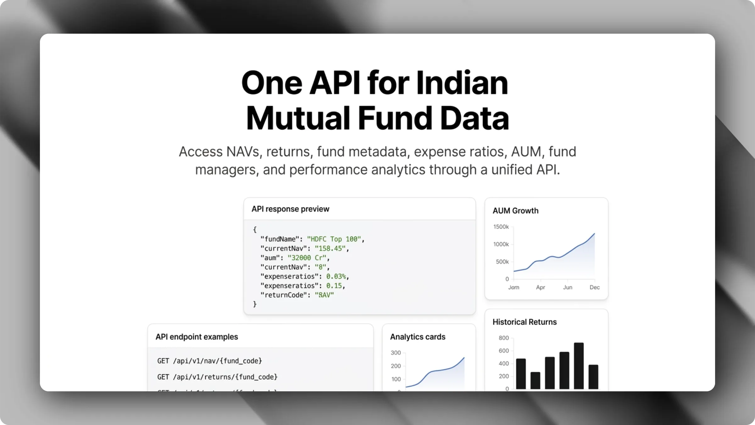 Mutual Fund Api